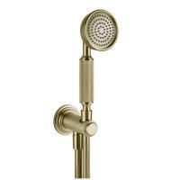 GESSI VENTI20 Комплект для душа с ручным душем, шлангом 1500 мм., держателем с подводом воды, цвет Brushed Brass PVD
