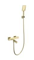 Смеситель для ванны с душем и термостатом WONZON & WOGHAND STAY 3, Брашированное золото (WW-B2026-A1-BG)
