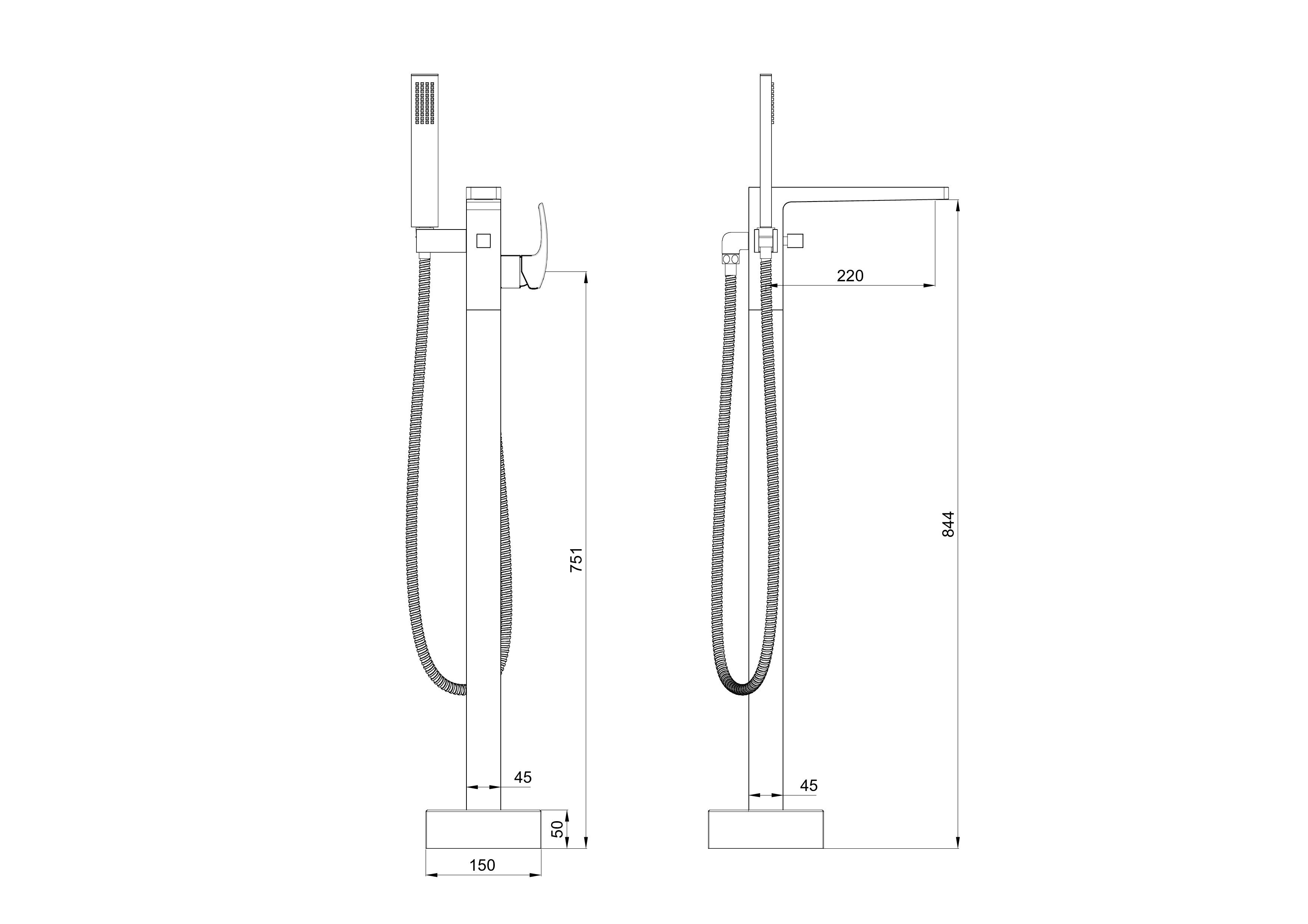 Смеситель для ванны напольного монтажа WONZON & WOGHAND FIT, Хром (WW-88649009-CR) Смеситель для ванны напольного монтажа WONZON & WOGHAND FIT, Хром (WW-88649009-CR)