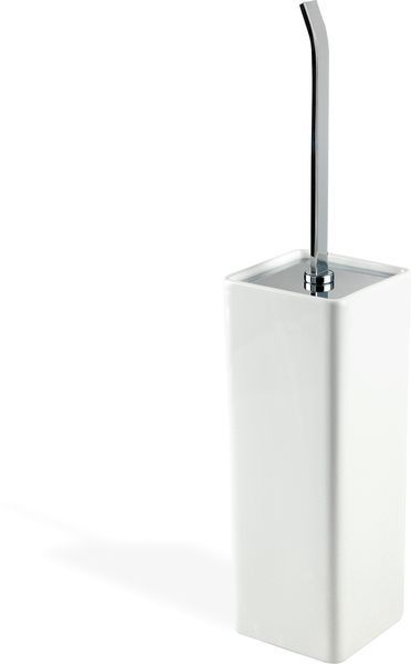 Stil Haus Gea, настенный керамический ёрш, цвет хром - белая керамика