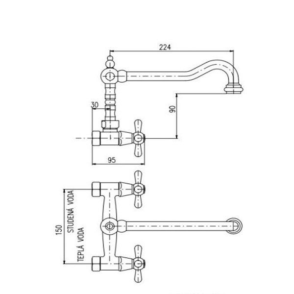 Смеситель универсальный Rav Slezak Morava MK102.5/28Z