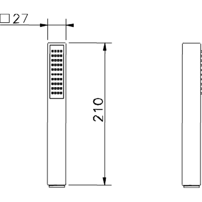 HUBER Shower Лейка душевая ручная с одним типом струи, цвет хром