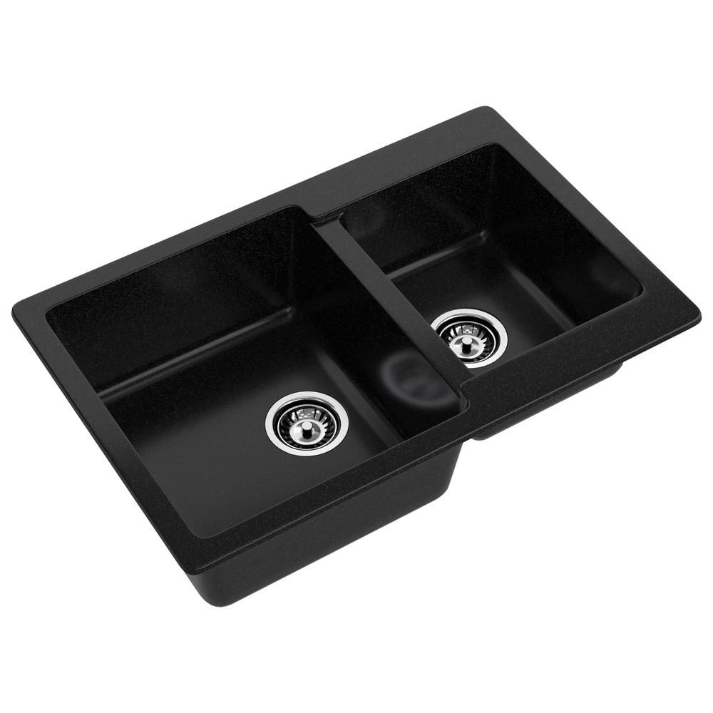 Кухонная мойка GranFest PRACTIK 780K, черный, артикул P-780K черный