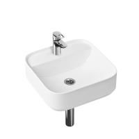 Комплект 3 в 1 Lavinia Boho Bathroom Sink Slim 21510382, накладная фарфоровая раковина 42 см, смеситель с донным клапаном, латунный сифон