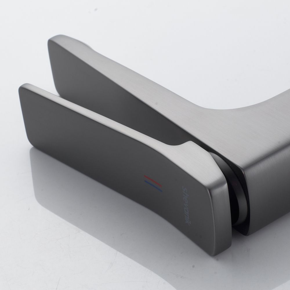 Смеситель для раковины Shevanik S4601T, оружейная сталь