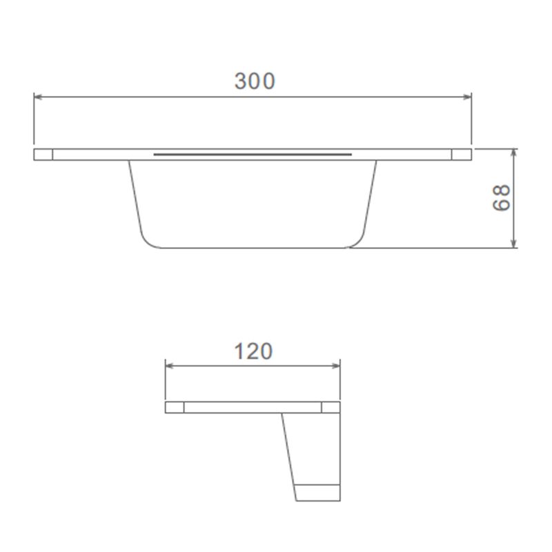 Встраиваемый излив с полкой Raglo R473.62.03, золотой сатин