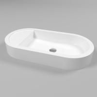 Умывальник WHITECROSS Malachite E 70x35 (белый глянец) иск. камень