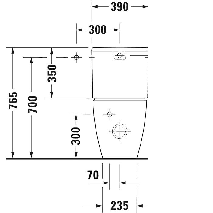DURAVIT Bento Starck Box  Унитаз моноблок с сиденьем, бачок 0946002005, белый глянец, HygieneGlaze