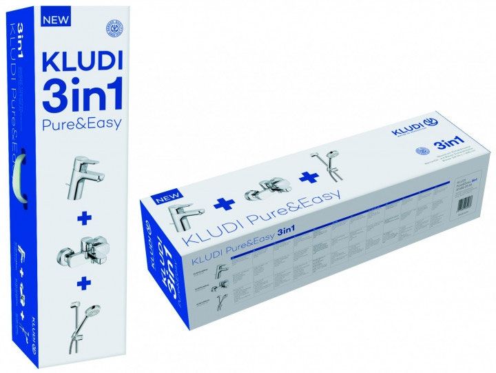 Набор KLUDI PURE&EASY 376850565 (хром, латунь), шт Набор KLUDI PURE&EASY 376850565 (хром, латунь), шт