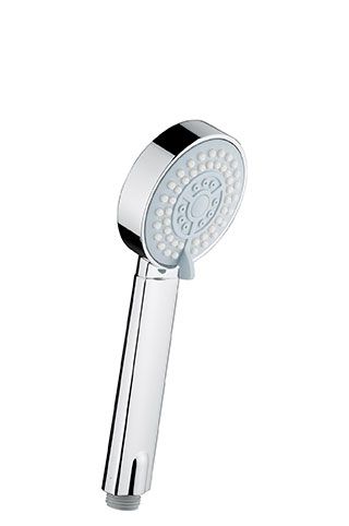 Emmevi, плоская круглая трехрежимная лейка ручного душа из ABS пластика (для набора 143), цвет хром
