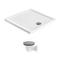 Комплект квадратного душевого поддона с сифоном Lavinia Boho One 3701490S, 90 х 90 см