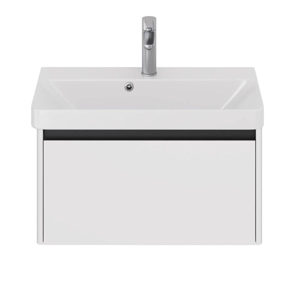 Тумба с раковиной подвесная Dreja Luxury 70 см, белый, артикул 99-2010-com