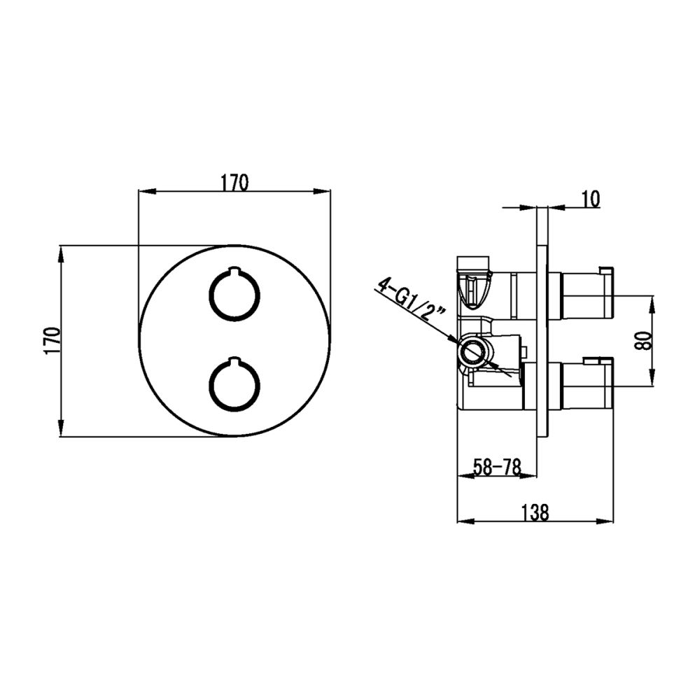 Смеситель Lemark Yeti для ванны и душа встраиваемый (LM7827C), артикул LM7827C