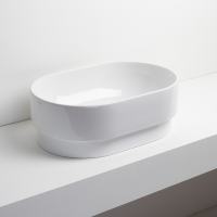 SIMAS Po-mo  Раковина чаша на столешницу/ полувстраеваемая сверху 56x37xh19 см, без отв. для смесителя, без перелива, цвет белый SIMAS Po-mo  Раковина чаша на столешницу/ полувстраеваемая сверху 56x37xh19 см, без отв. для смесителя, без перелива, цвет белый