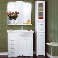 Тумба под раковину Бриклаер Анна 90 правая Белая