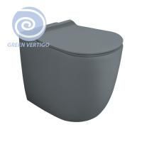 SIMAS Vignoni унитаз напольный приставной безободковый &quot;Rimless&quot; 56*36,5см, слив универсальный, смыв Tornado, цвет:  cemento  matt