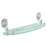 CLEOPATRA Полка c галереей, L55 см, стекло матовое/хром