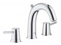 Смеситель для раковины GROHE BauClassic на 3 отверстия, двухвентильный, хром (20470000) Смеситель для раковины GROHE BauClassic на 3 отверстия, двухвентильный, хром (20470000)