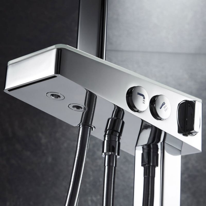 Смеситель для ванны Black&White Universe U6982 Хром Белый матовый