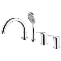 Fima Carlo Frattini Serie 4 Смеситель на борт ванны, на 4 отв., с ручным душем, цвет: хром