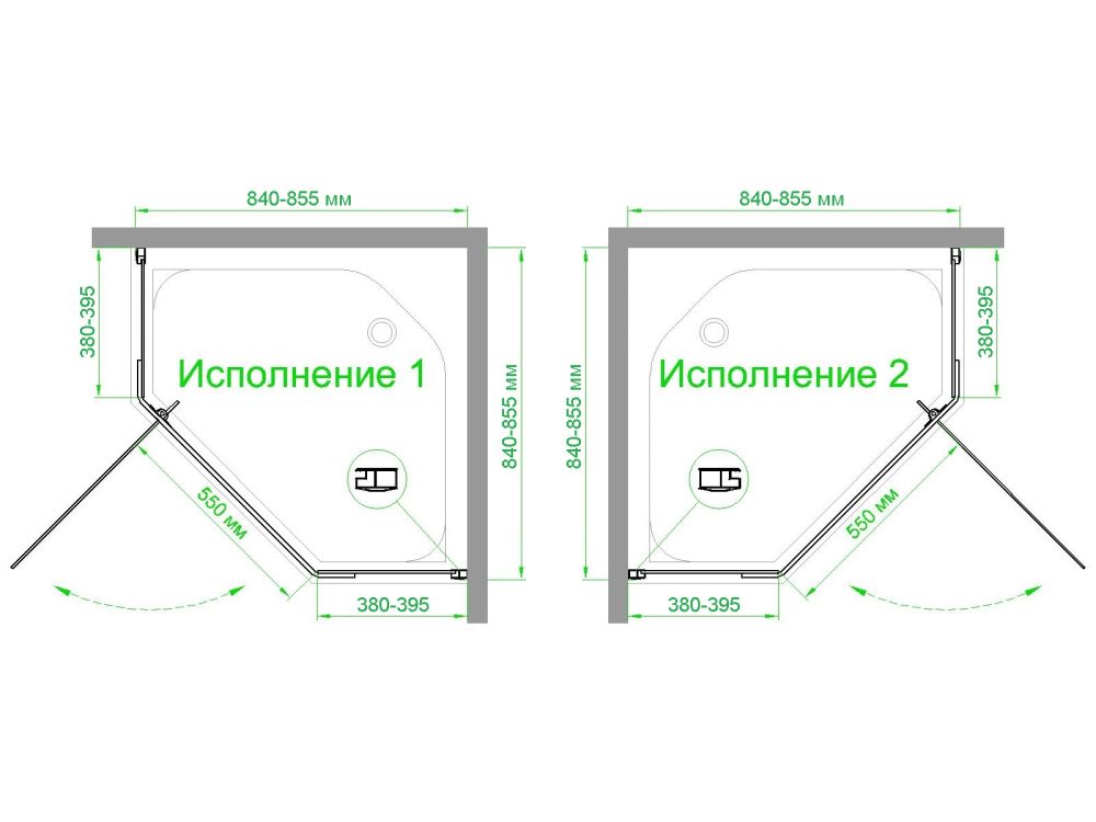 Душевой уголок Royal Bath RB 85TR-T-CH  85х85х200 (прозрачное), артикул RB85TR-T-CH