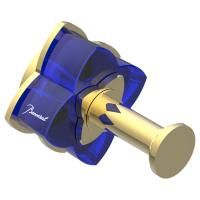 THG PETALE DE CRISTAL BLEU Крючок одинарный, цвет полированное золото THG PETALE DE CRISTAL BLEU Крючок одинарный, цвет полированное золото