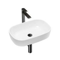 Комплект 4 в 1 Lavinia Boho Bathroom Sink 21510002, накладная фарфоровая раковина 54 см, смеситель, латунный сифон, донный клапан quick-clac