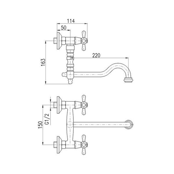 Смеситель универсальный Rav Slezak Morava MK601.5/29SM