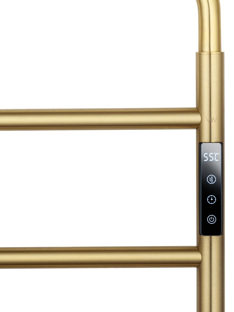 Полотенцесушитель электрический WONZON & WOGHAND WISMAR, Брашированное золото (WW-AL201-BG)