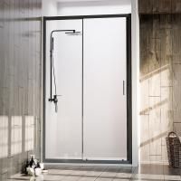 Душевая дверь Veconi Vianno VN-72B, 1500x1900, черный, стекло прозрачное