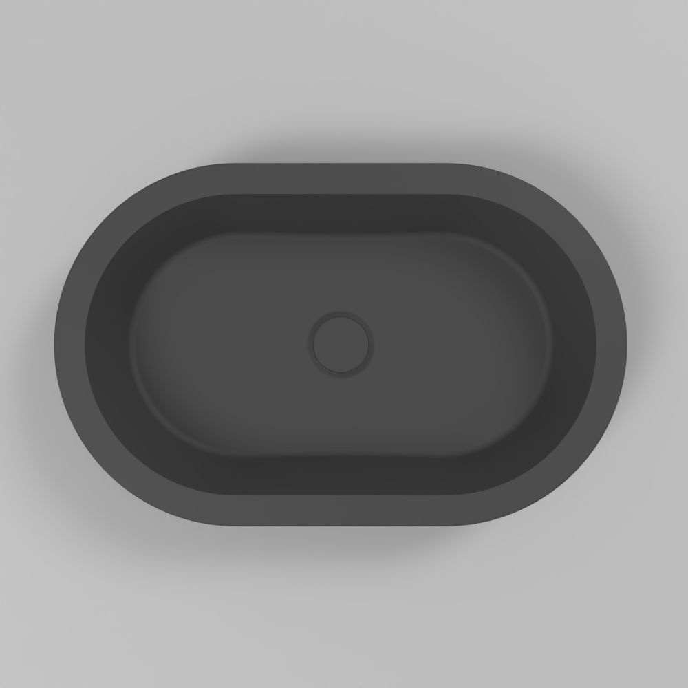 Умывальник WHITECROSS Malachite A 55x35 (черный мат) иск. камень