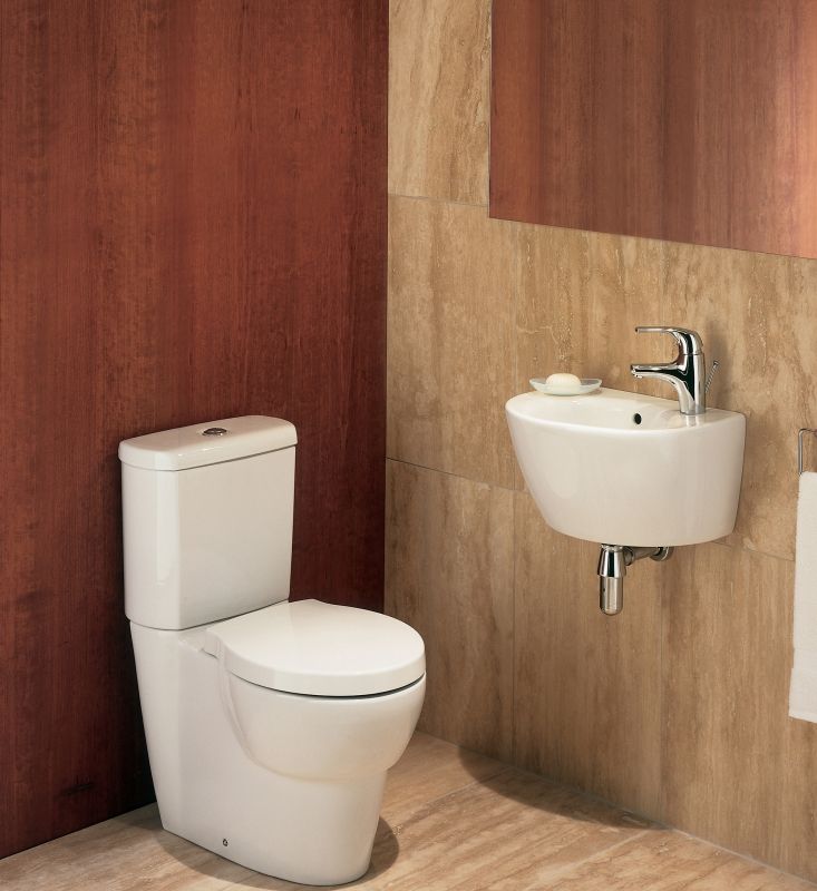 Унитаз с бачком напольный Jacob Delafon Ove 19974W-00+E1558-00 (с сиденьем, микролифт)