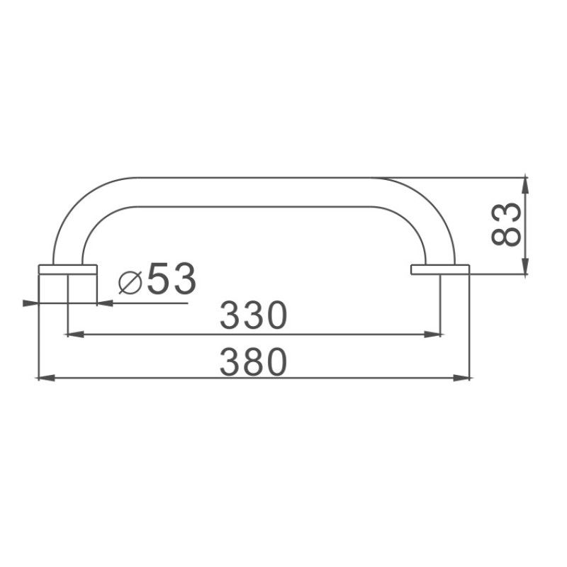 Поручень для ванной D-Lin D202101, хром
