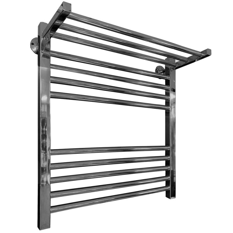 Электрический полотенцесушитель Ника Modern ЛМ 3 60x50 масляный с полкой Хром 12 перекладин