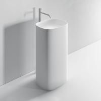 NOORTH milldue edition TUBE Раковина 48х38xh87 напольная из Cristalplant ,слив в стену, без отв. для смес, без перелива, цвет: белый матовый NOORTH milldue edition TUBE Раковина 48х38xh87 напольная из Cristalplant ,слив в стену, без отв. для смес, без перелива, цвет: белый матовый