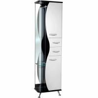 Шкаф пенал Bellezza Рио 50 R 4623606021260 Черный Белый