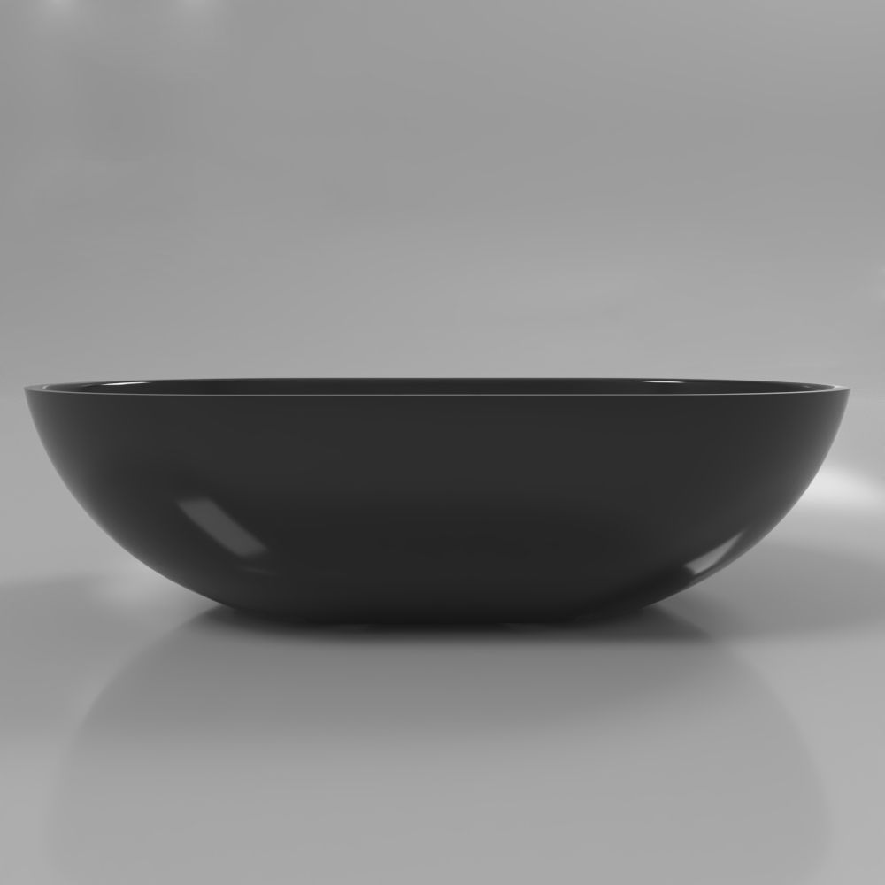 Умывальник WHITECROSS Amber 60x35 (черный глянец) иск. камень