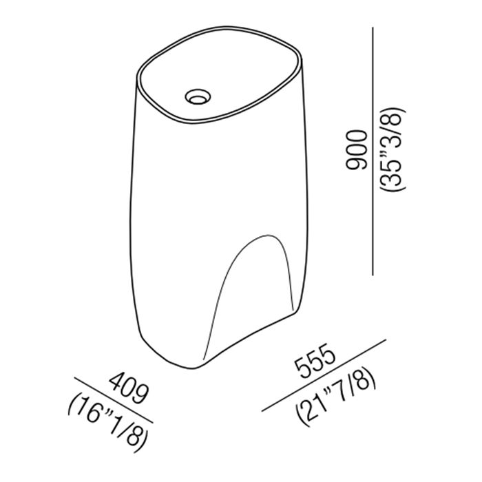 Agape Pear C Раковина напольная 55.5x40.9x90 см, без отв., выпуск в стену, цвет: белый Agape Pear C Раковина напольная 55.5x40.9x90 см, без отв., выпуск в стену, цвет: белый
