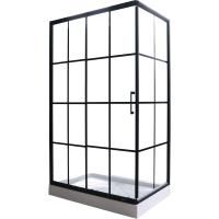 Душевой уголок Cerutti SPA Muza 120x80 профиль Черный стекло прозрачное с рисунком Душевой уголок Cerutti SPA Muza 120x80 профиль Черный стекло прозрачное с рисунком