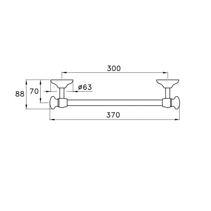 Stella Roma Полотенцедержатель настенный 30 см 602/30 цвет: хром