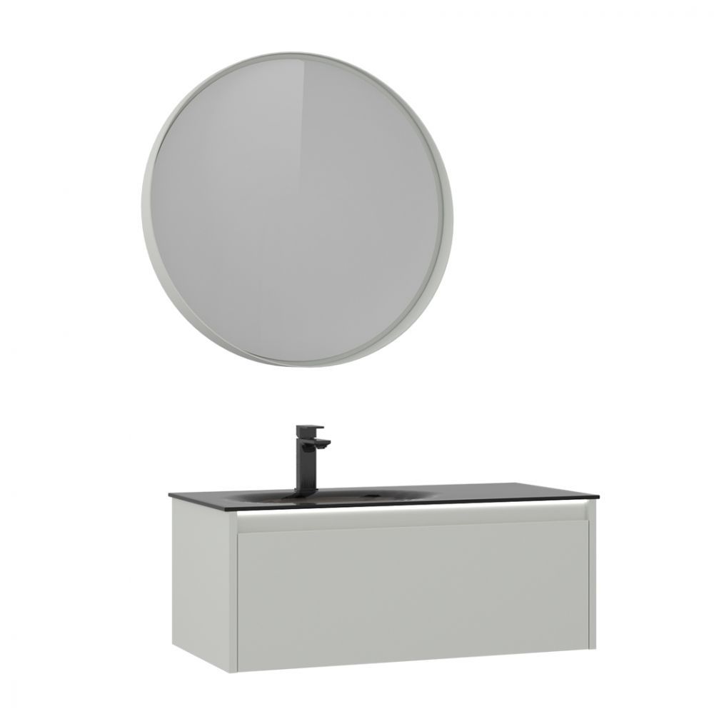 Тумба с раковиной ORKA Lisbon 90 подвесная, кашемировый матовый