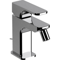 Смеситель для биде, Cisal, Cubic, тип открывания воды-однорычажный, отверстия для монтажа-1, вынос излива, мм-105, донный клапан-есть, тип подводки-гибкая, стандарт подвода воды-3/8", цвет-хром