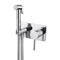 FORTIS Смеситель для биде скрытого монтажа моноком. с гигиен.душем, прямоуг,хром