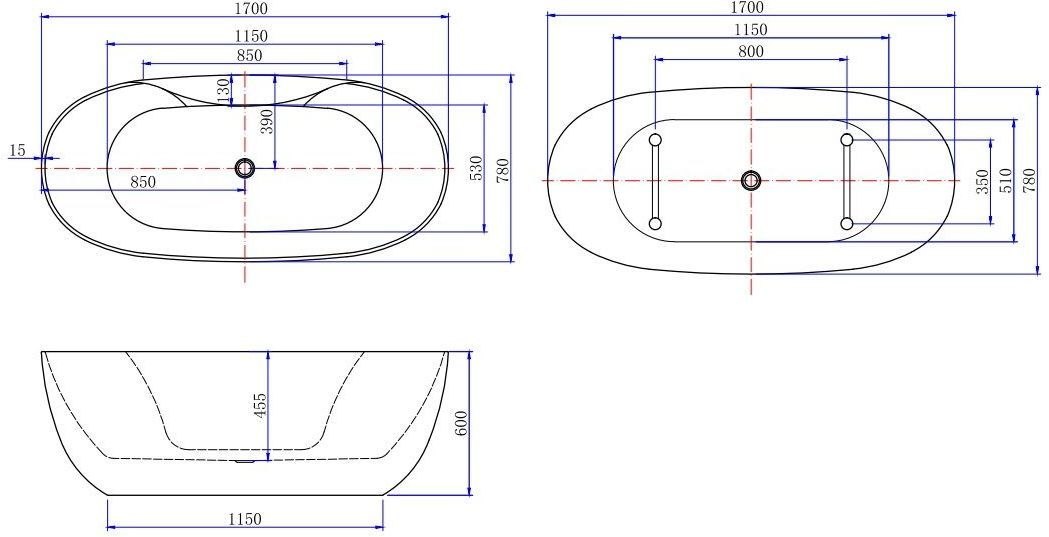 Акриловая ванна Aquanet Family Sweet 170x78 155778-MW-MB Акриловая ванна Aquanet Family Sweet 170x78 155778-MW-MB