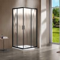 Душевые уголки Vincea Душевой уголок Garda VSS-1G900CHB, 900*900, черный матовый, стекло шиншилла ,