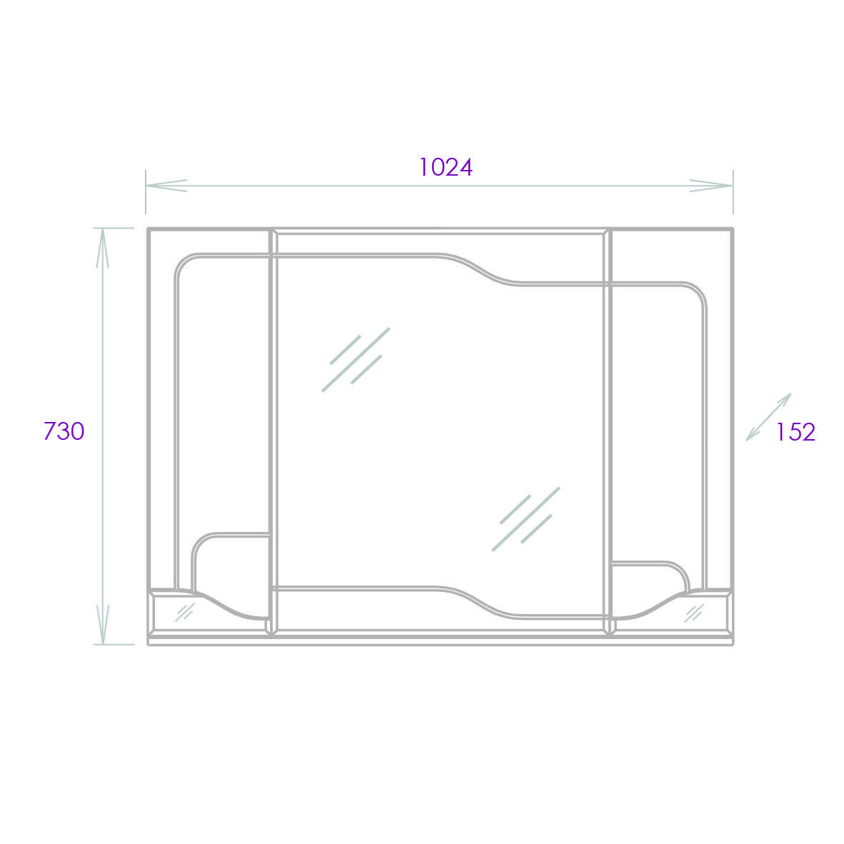 Шкаф-зеркало Onika Веронэлла 105 белый