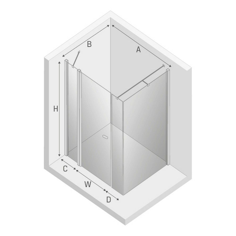 Душевое ограждение NEW TRENDY NEW SOLEO 120x110x195 K-0647 (хром)