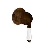 Nicolazzi Petit Mont Blanc Внешняя часть встраиваемого смесителя для душа, 1 источник, ручки керамика с декором, цвет: Tuscan Brass