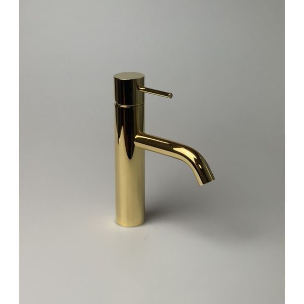 Daniel Tokyo, однорычажный смеситель для раковины (излив 11,1 см), с донным клапаном, цвет золото