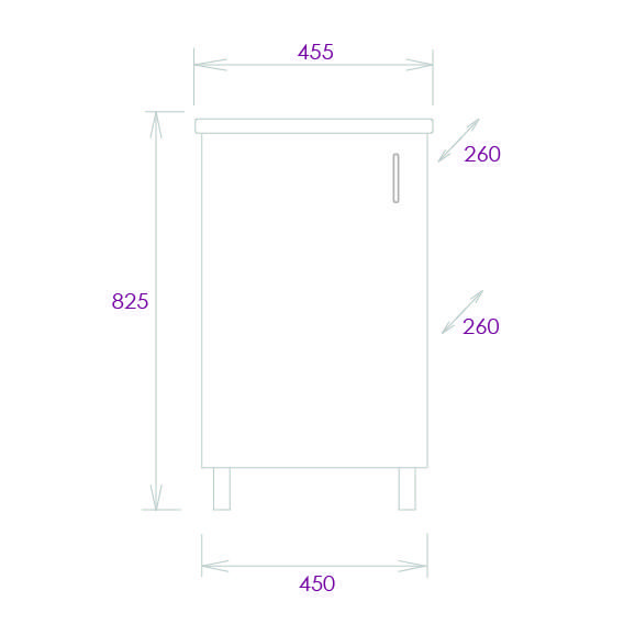 Тумба Onika Тимбер 45 напольная, белая мат./дуб сонома (ум. Фостер 45)